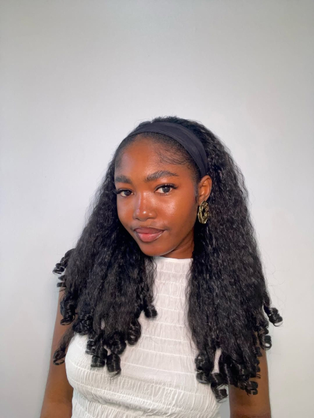 Black girl with long natural hair